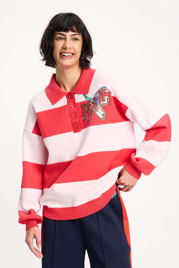 Pom Amsterdam - Polo Striped Pullover