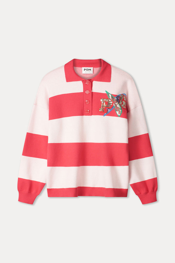 Pom Amsterdam - Polo Striped Pullover