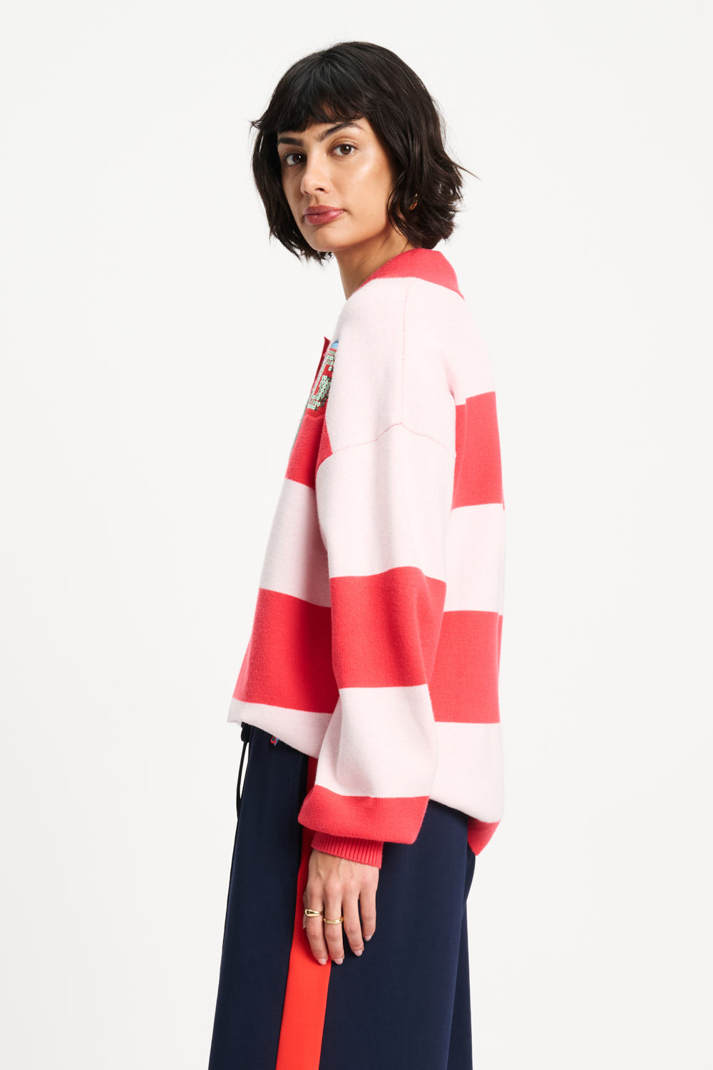 Pom Amsterdam - Polo Striped Pullover