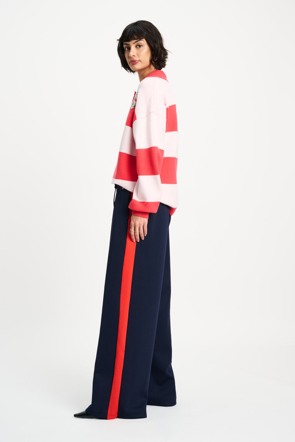Pom Amsterdam - Polo Striped Pullover