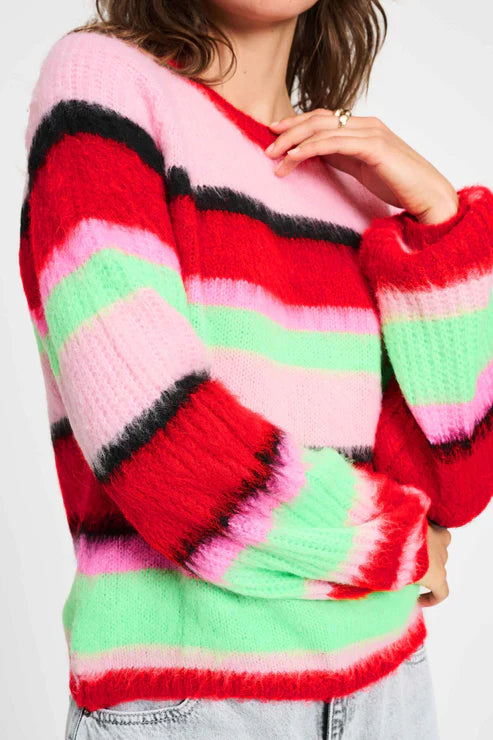 Pom Amsterdam - Brushed Striped Sweater