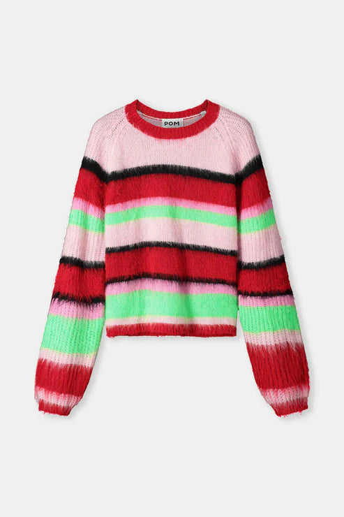 Pom Amsterdam - Brushed Striped Sweater
