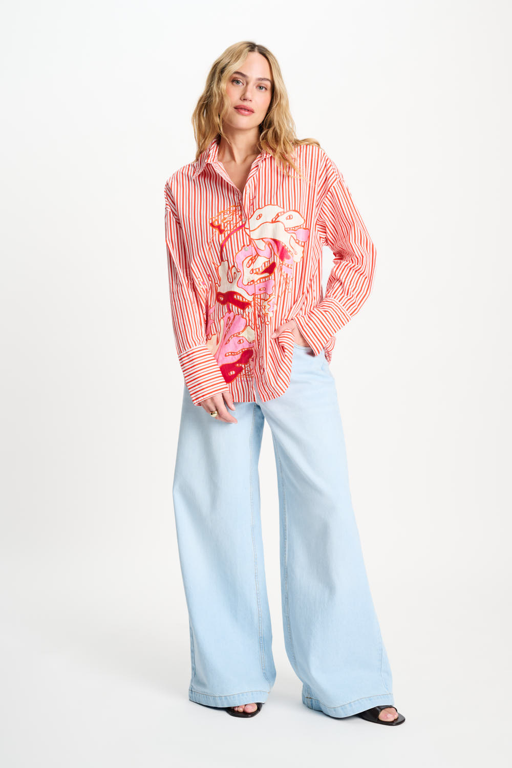 Pom Amsterdam - Poplin Striped Blouse