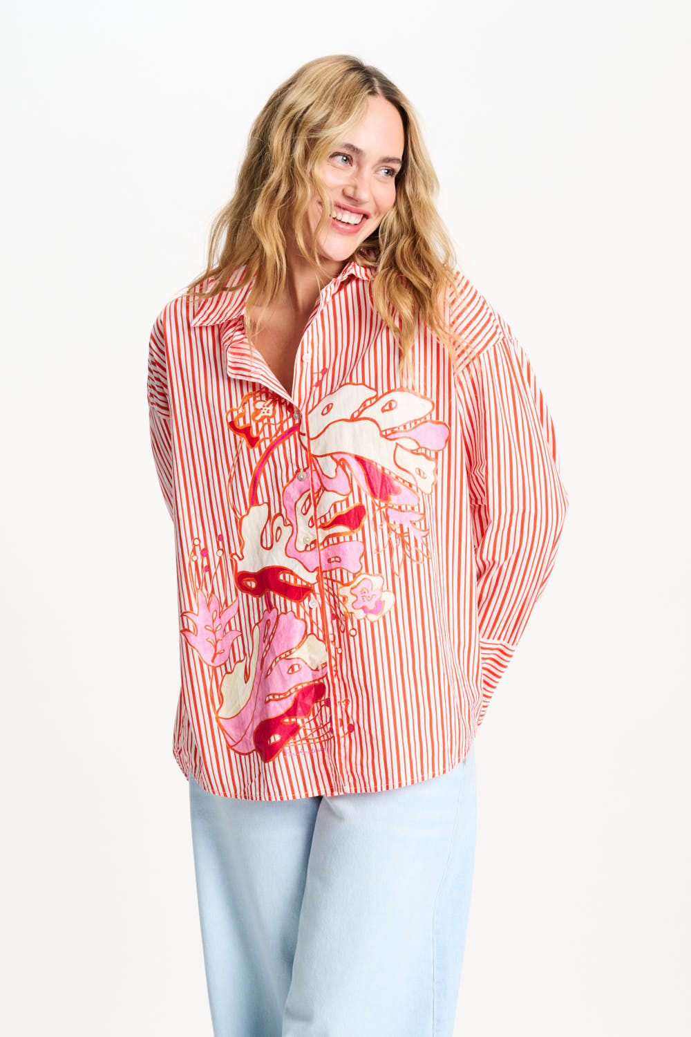 Pom Amsterdam - Poplin Striped Blouse