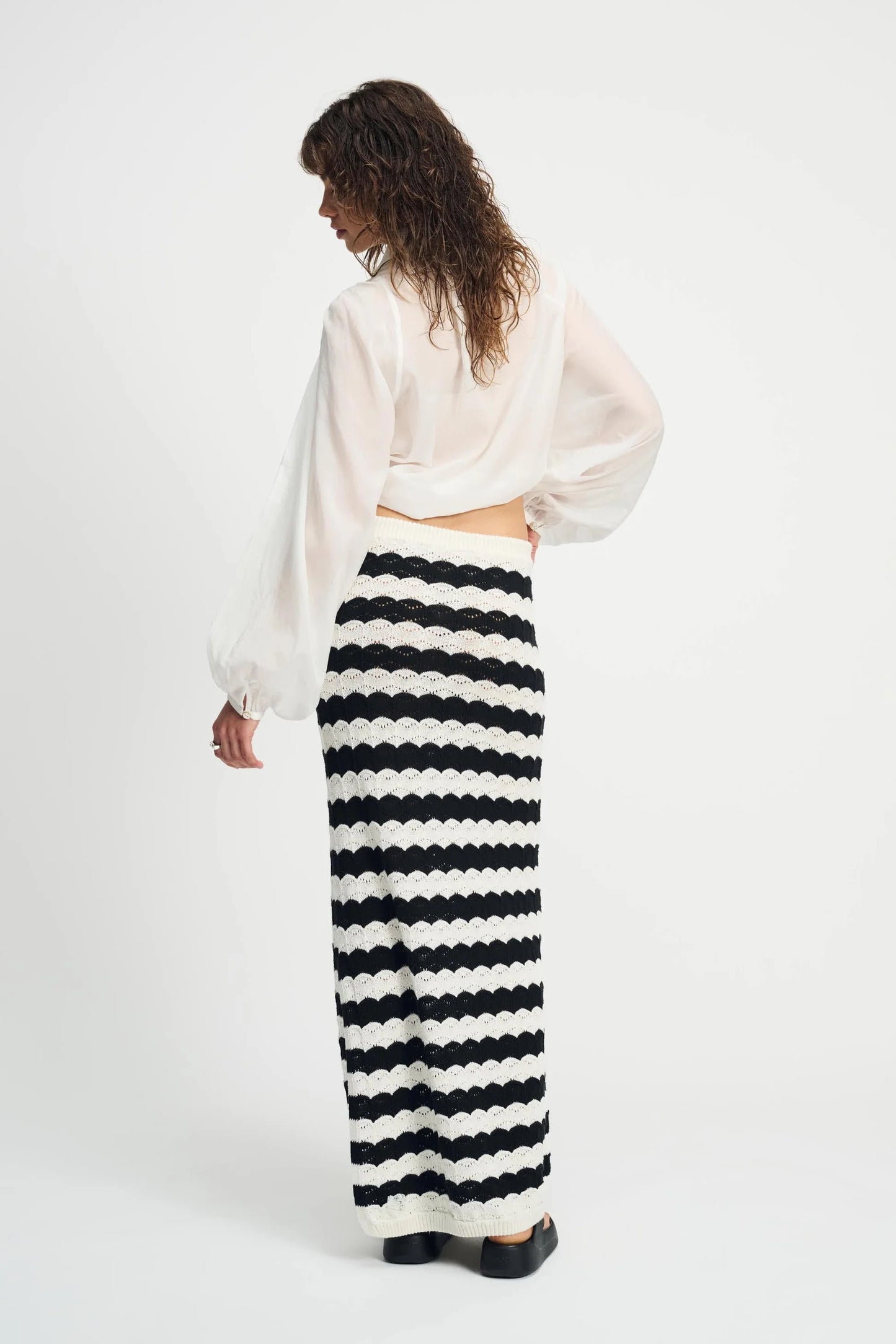 Pom Amsterdam - Striped Crochet Skirt