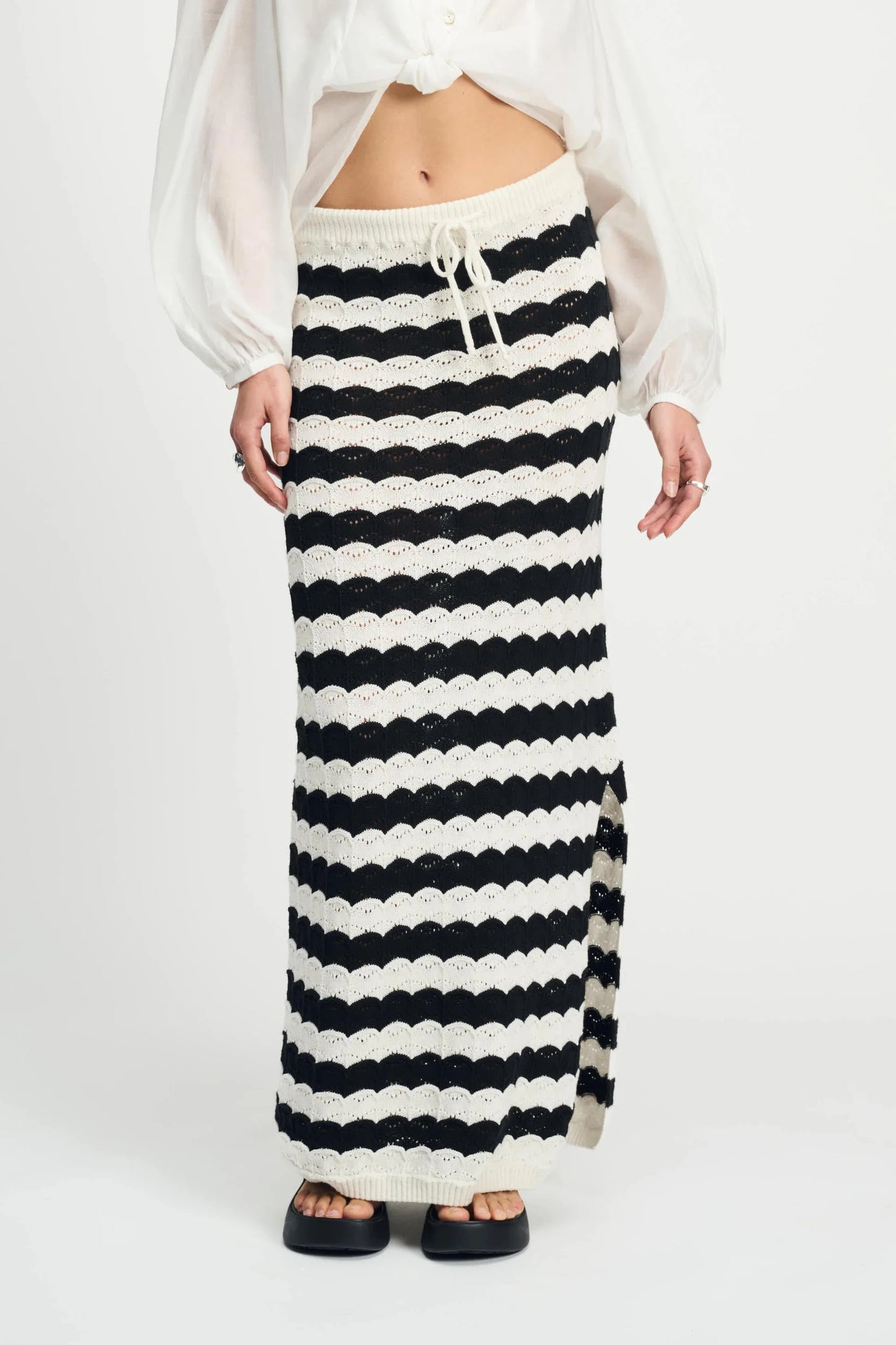 Pom Amsterdam - Striped Crochet Skirt