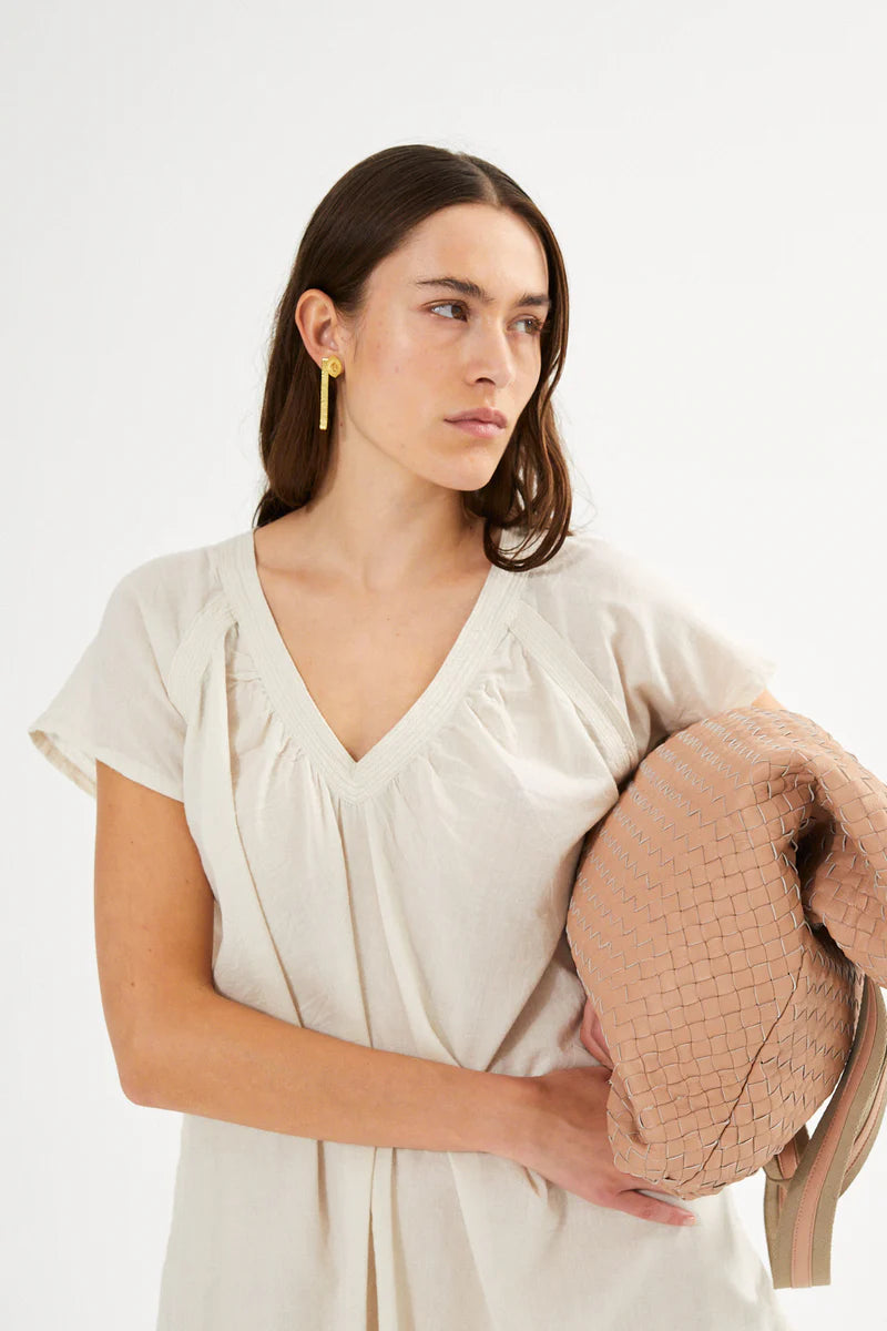 Rabens Saloner - Cefora Basket Weave Leather Bag