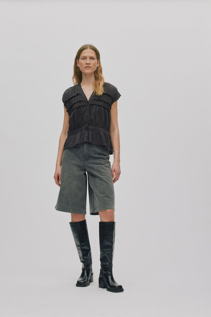 Rabens Saloner - Elenor Voile Frill Top
