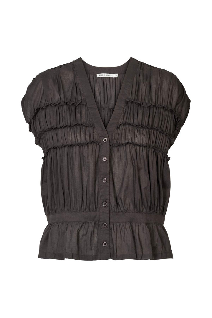 Rabens Saloner - Elenor Voile Frill Top