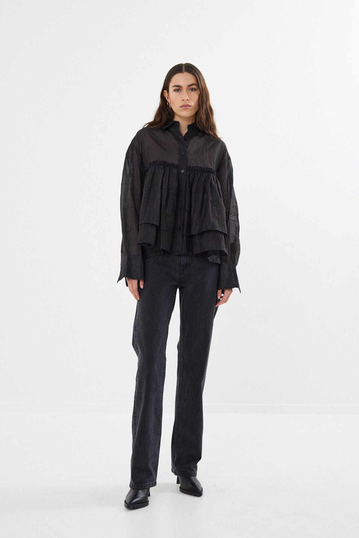 Rabens Saloner - Shaker Multi Layer Frill Shirt