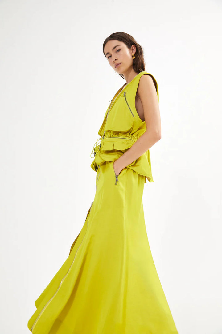 Rabens Saloner - Techno Drape Flared Skirt