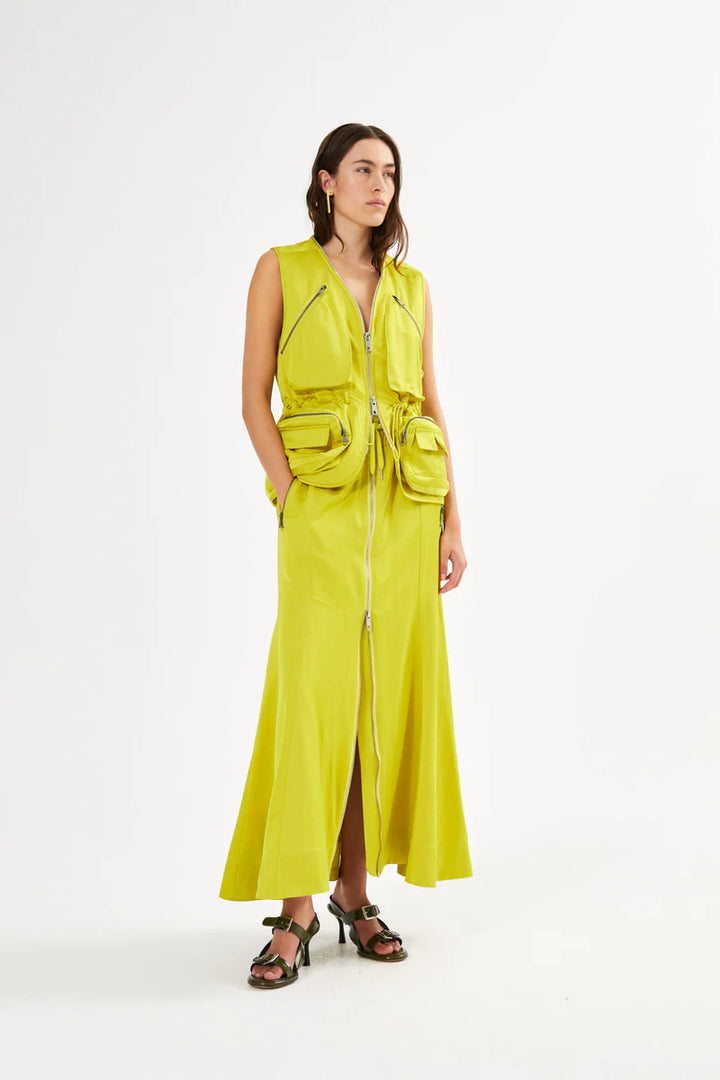 Rabens Saloner - Techno Drape Flared Skirt