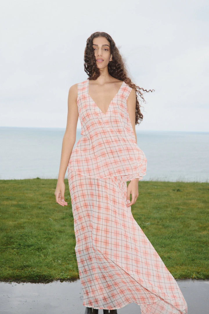 Rabens Saloner - Transparent Check Skirt