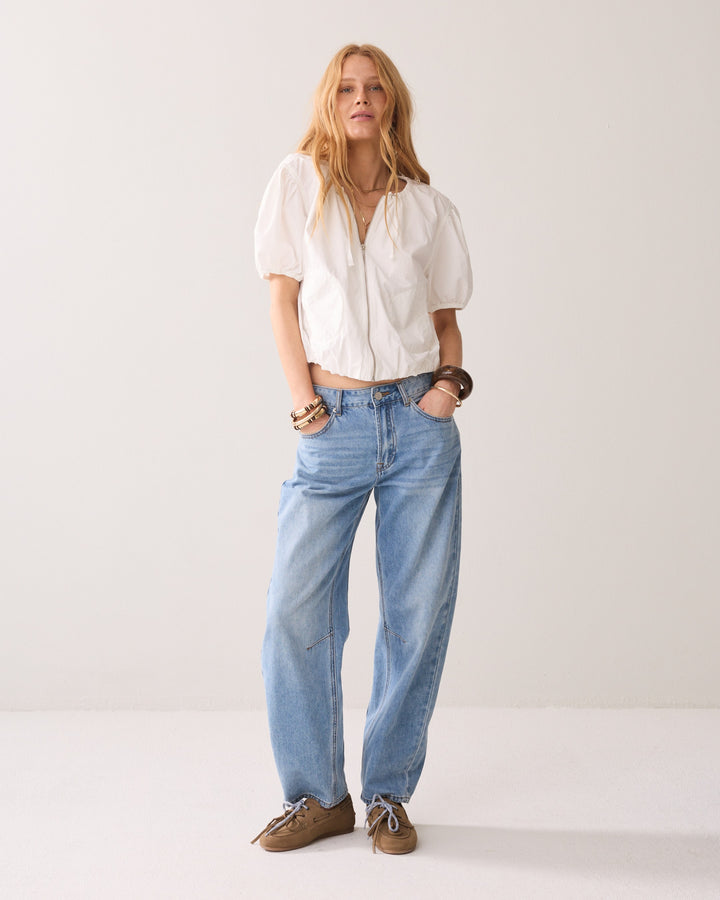 SUMMUM - Canvas Blouse with Zip