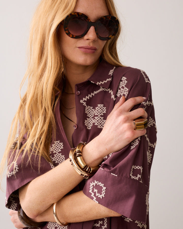 SUMMUM - Cotton Embroidered Dress