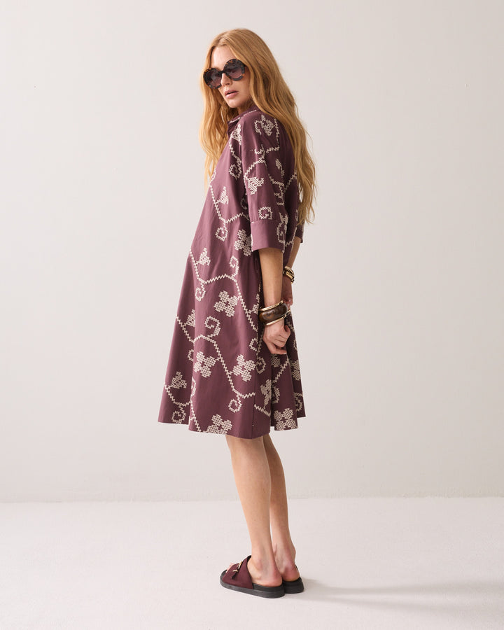 SUMMUM - Cotton Embroidered Dress