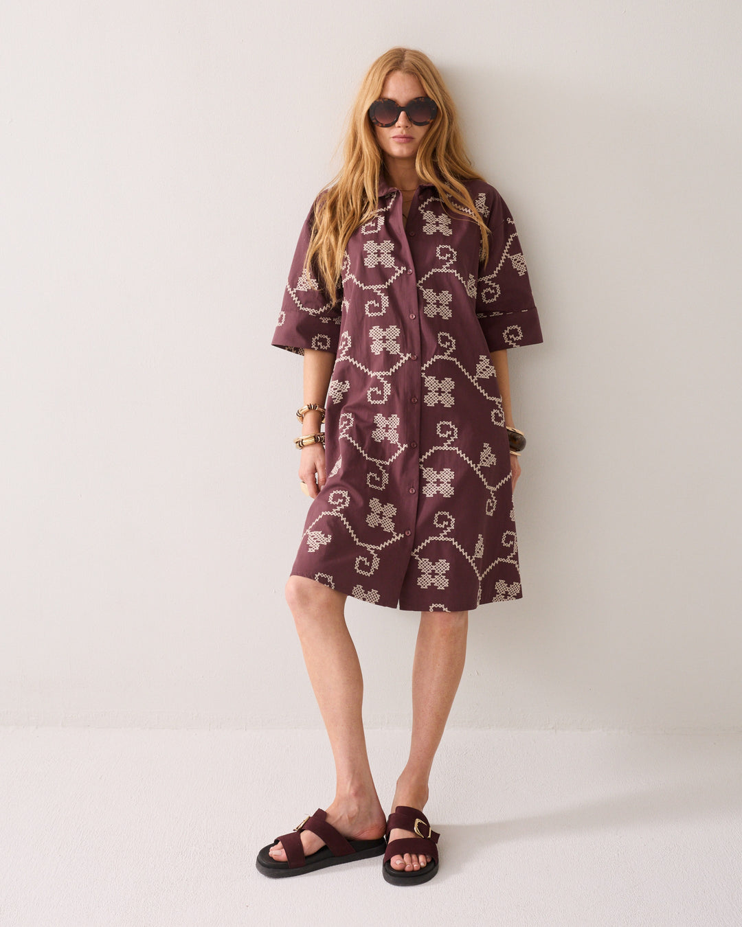 SUMMUM - Cotton Embroidered Dress