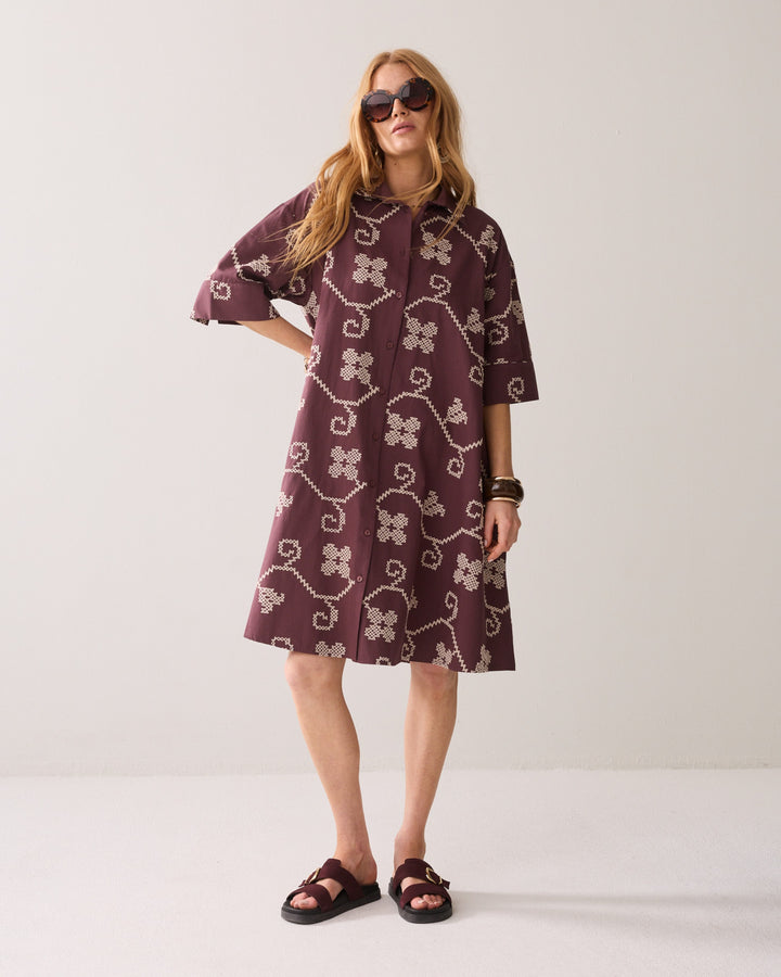 SUMMUM - Cotton Embroidered Dress