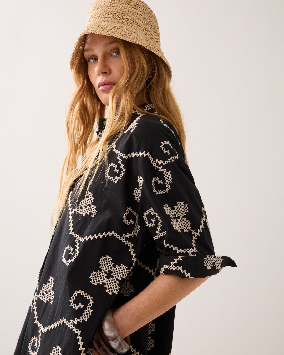 SUMMUM - Cotton Embroidered Dress