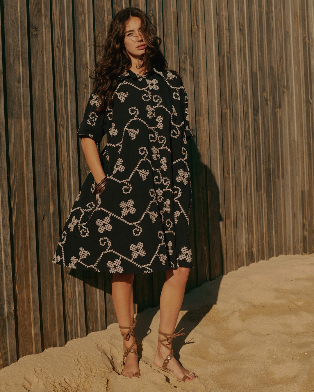 SUMMUM - Cotton Embroidered Dress