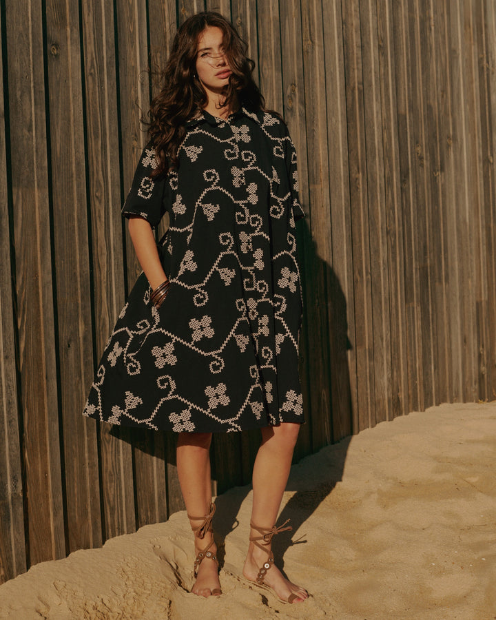 SUMMUM - Cotton Embroidered Dress