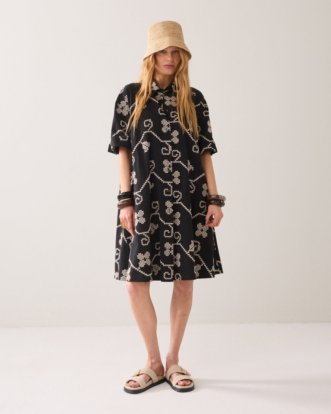SUMMUM - Cotton Embroidered Dress