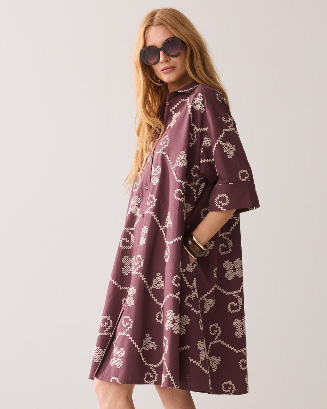 SUMMUM - Cotton Embroidered Dress