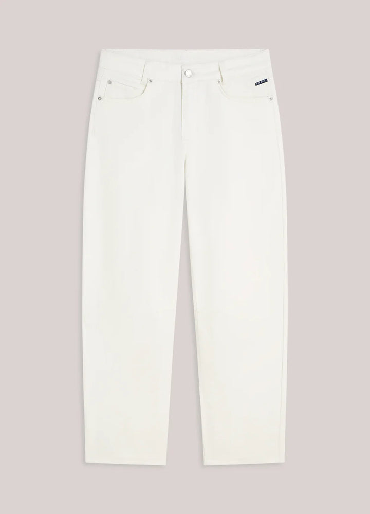 SUMMUM - Cotton Twill White Jeans