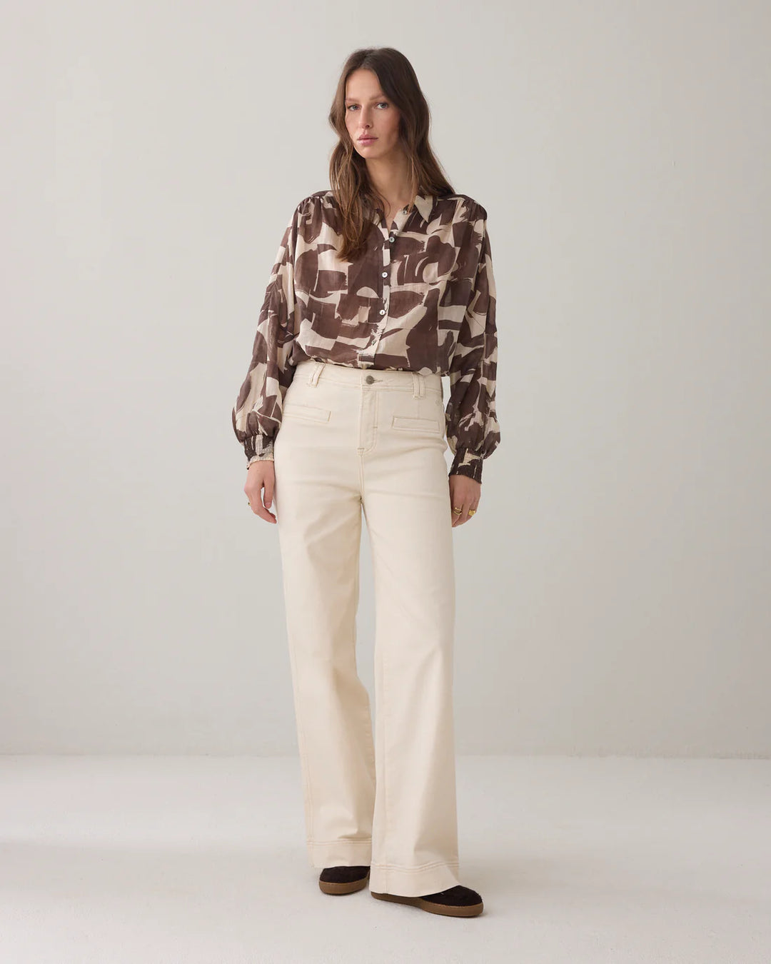 SUMMUM - Flared High-Waisted Pants