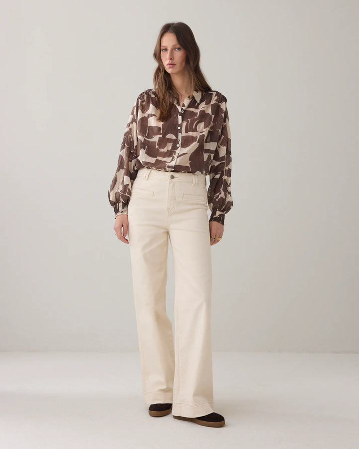 SUMMUM - Flared High-Waisted Pants