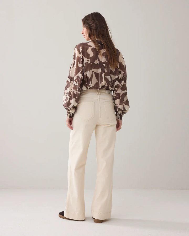 SUMMUM - Flared High-Waisted Pants