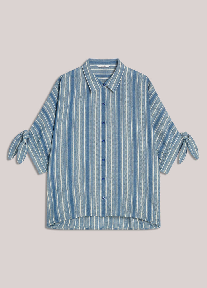 SUMMUM - Indigo Stripe Blouse