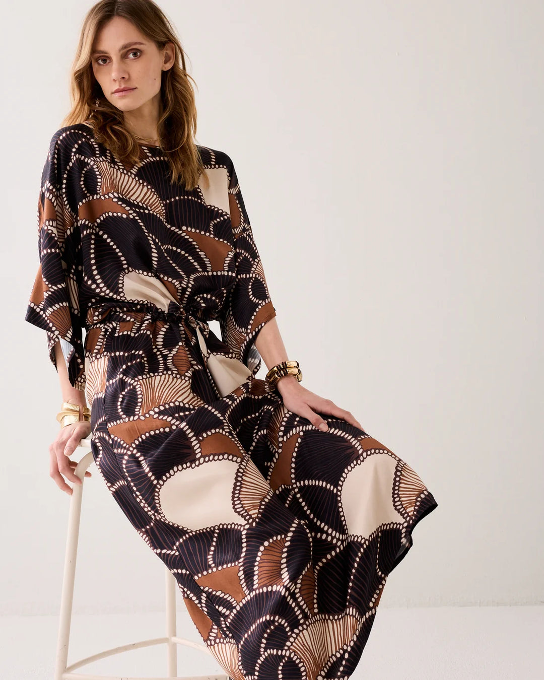 SUMMUM - Midi All over Patterned Dress