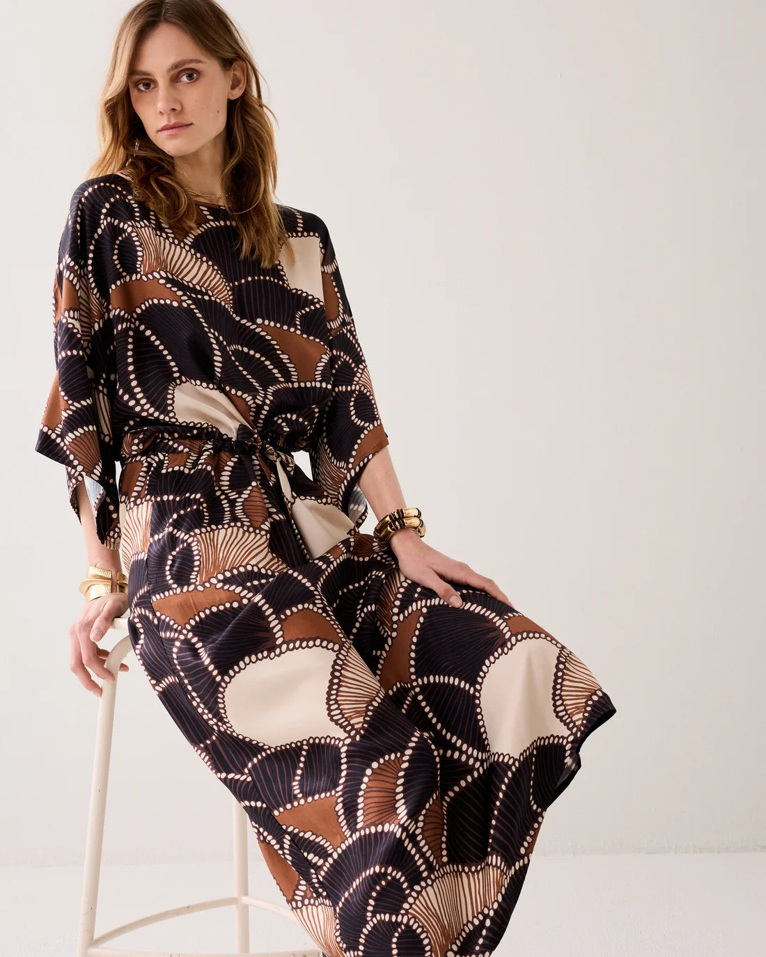 SUMMUM - Midi All over Patterned Dress