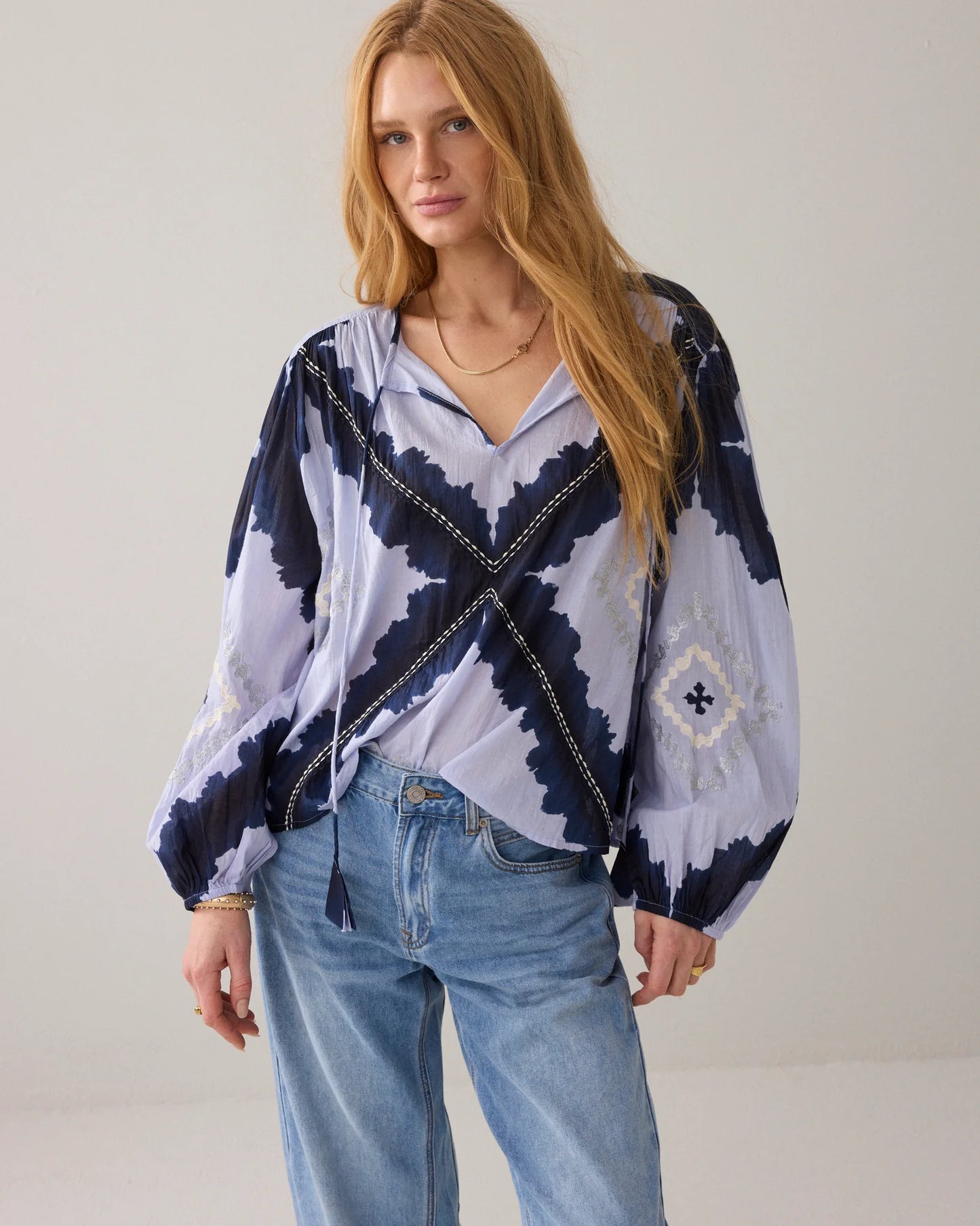 SUMMUM - Tie-dye Cotton Voile Top