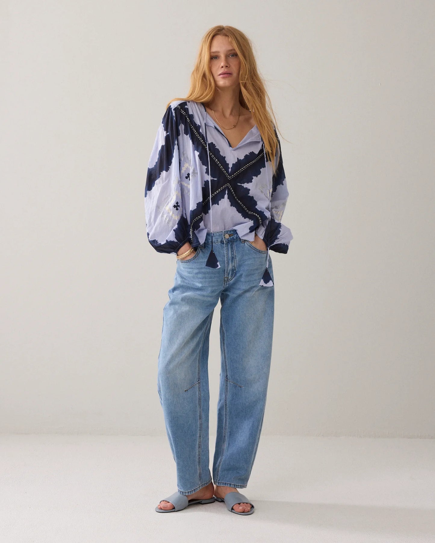 SUMMUM - Tie-dye Cotton Voile Top