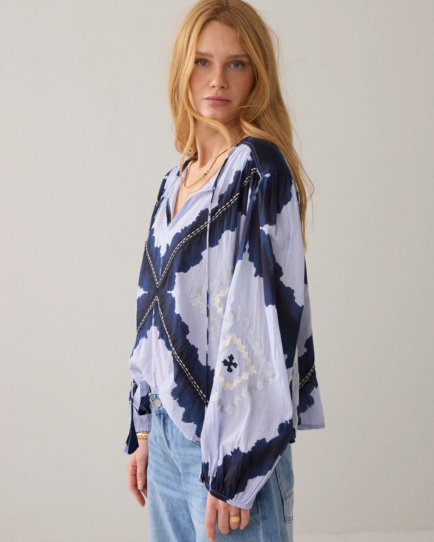 SUMMUM - Tie-dye Cotton Voile Top