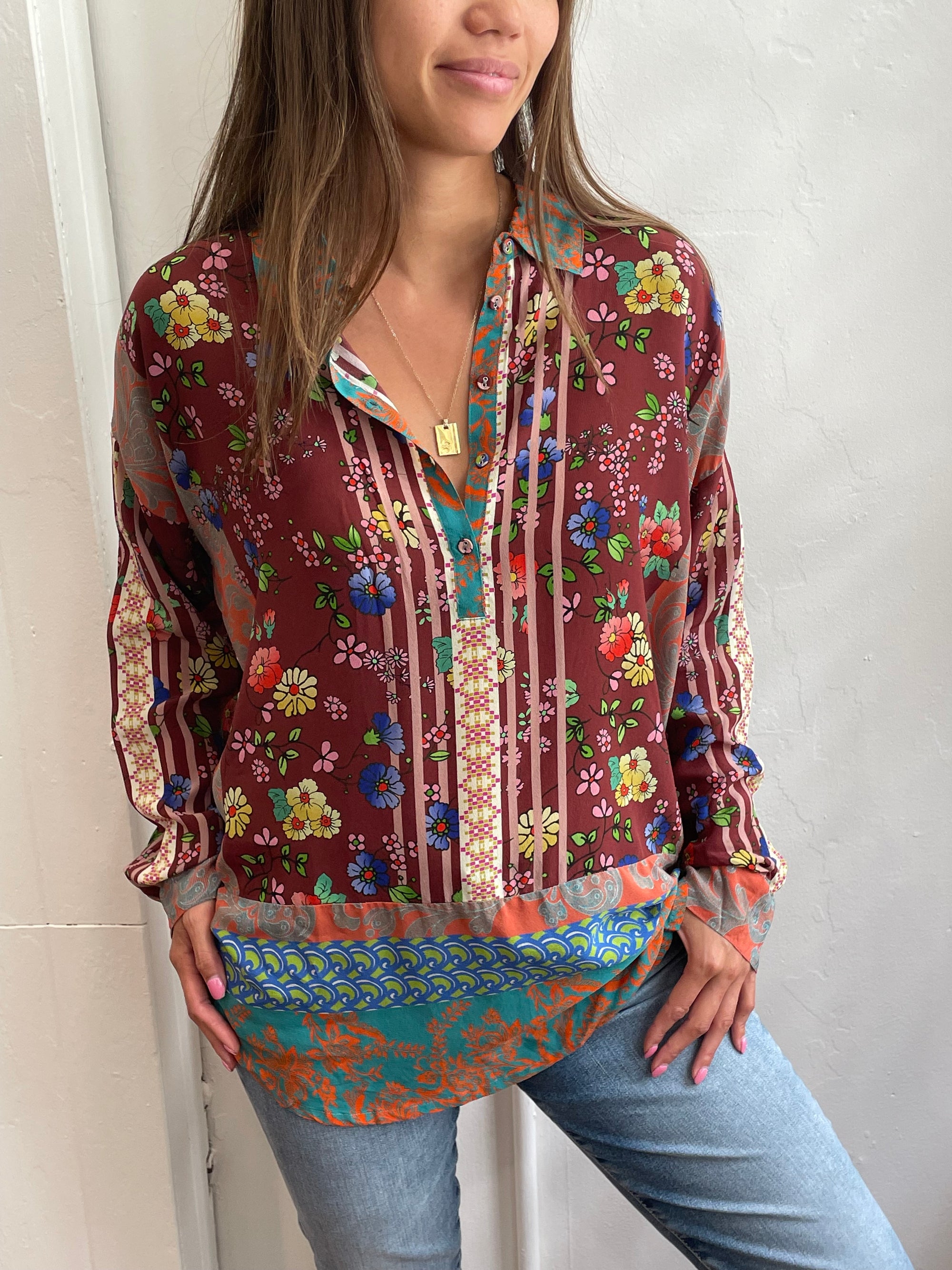 Johnny Was - Teaberry Lotus Blouse