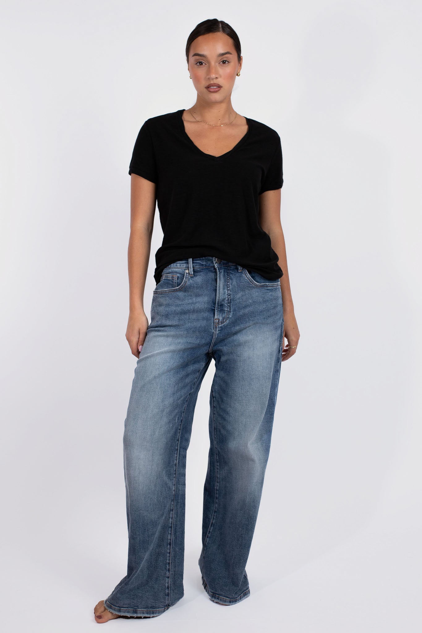 Vaenn - Slub V- Neck T-Shirt