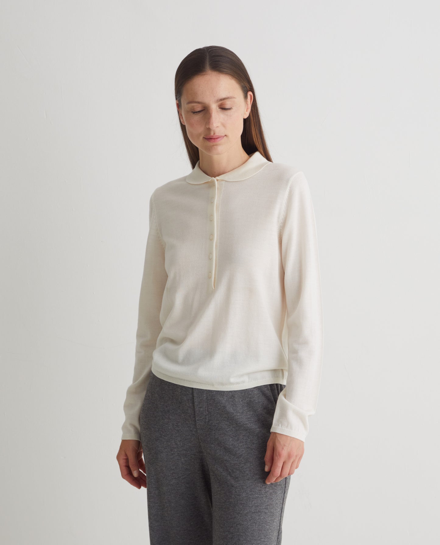 Yerse - Button Down Fine Merino Jumper