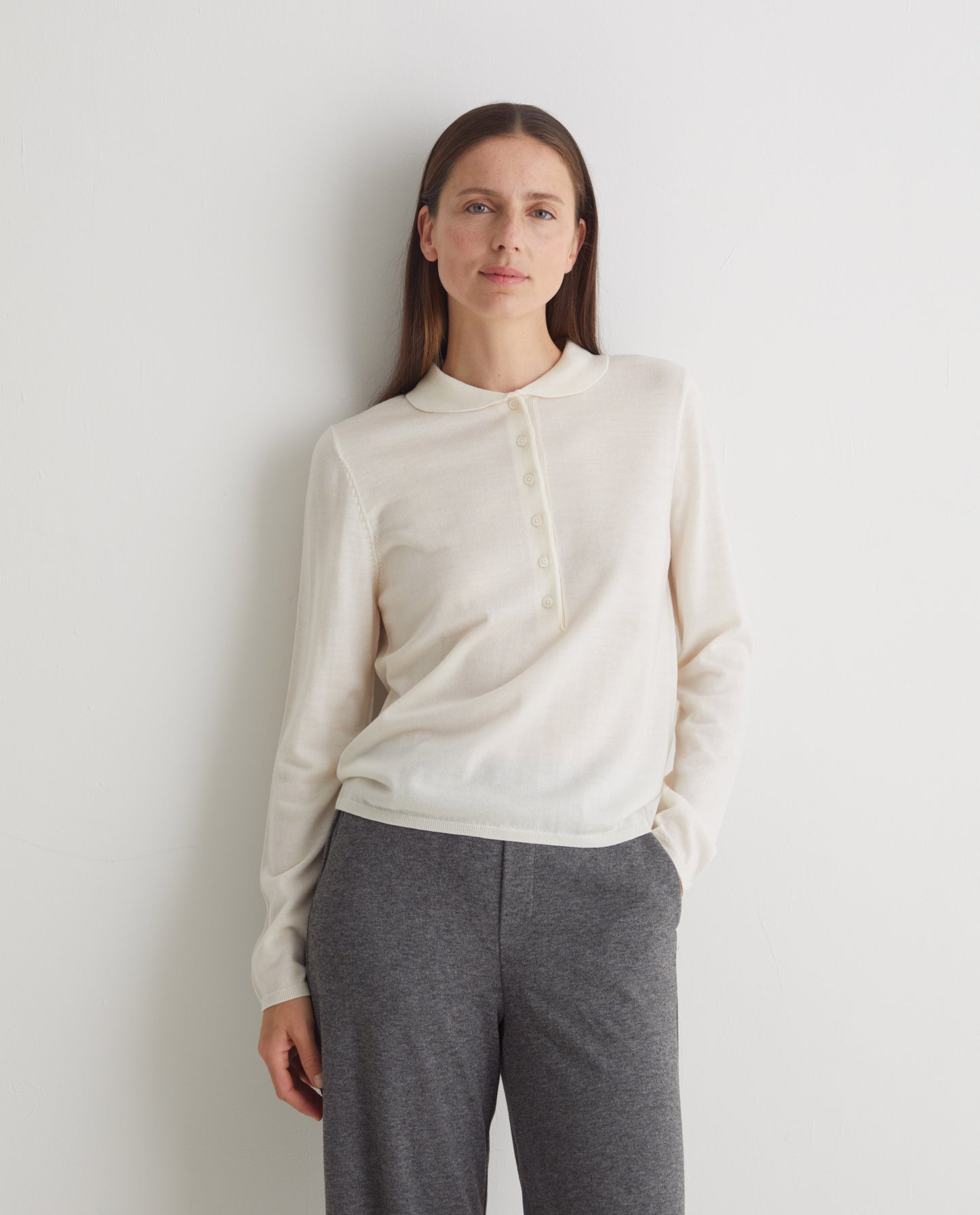 Yerse - Button Down Fine Merino Jumper