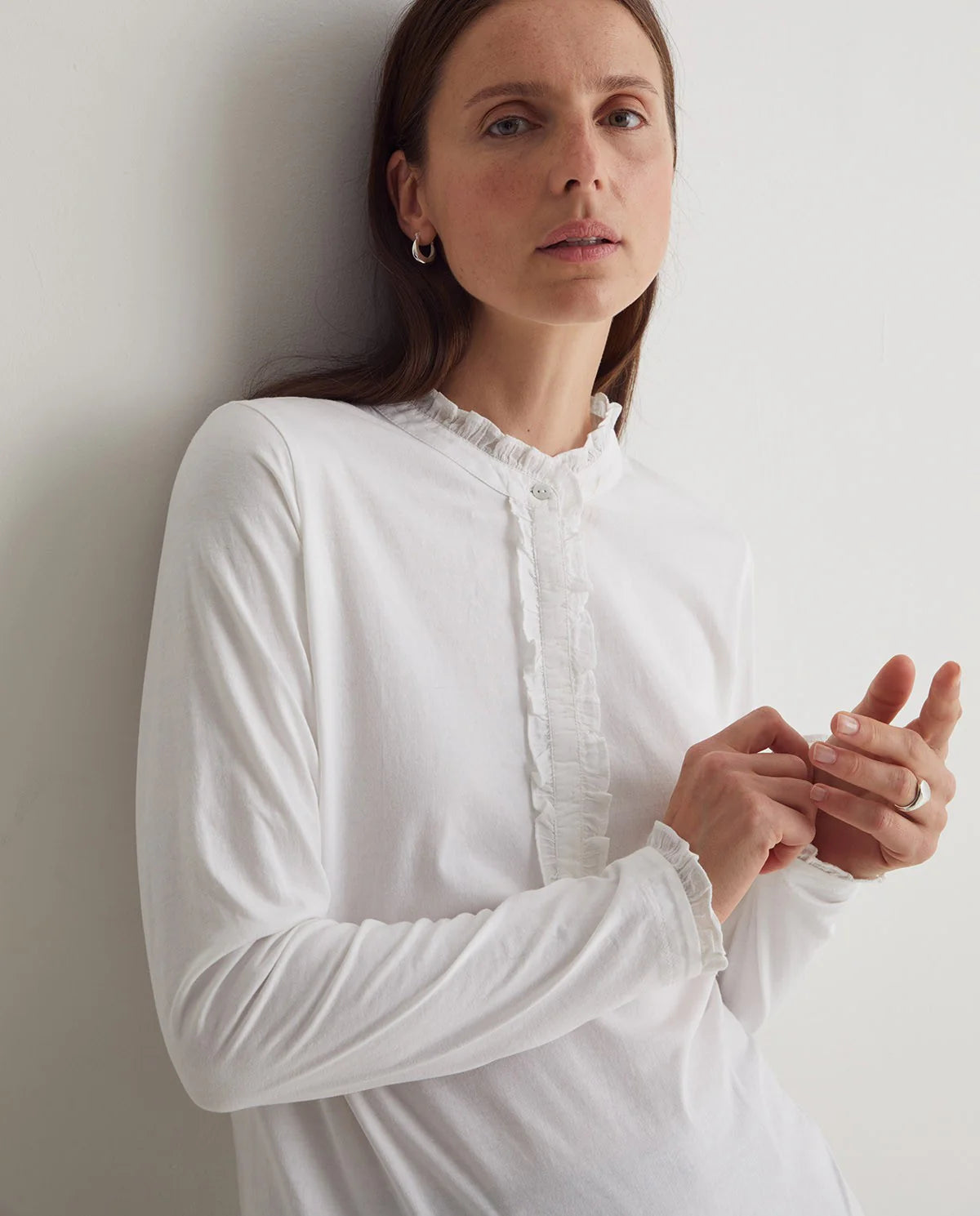 Yerse - Cotton Top with Ruffle