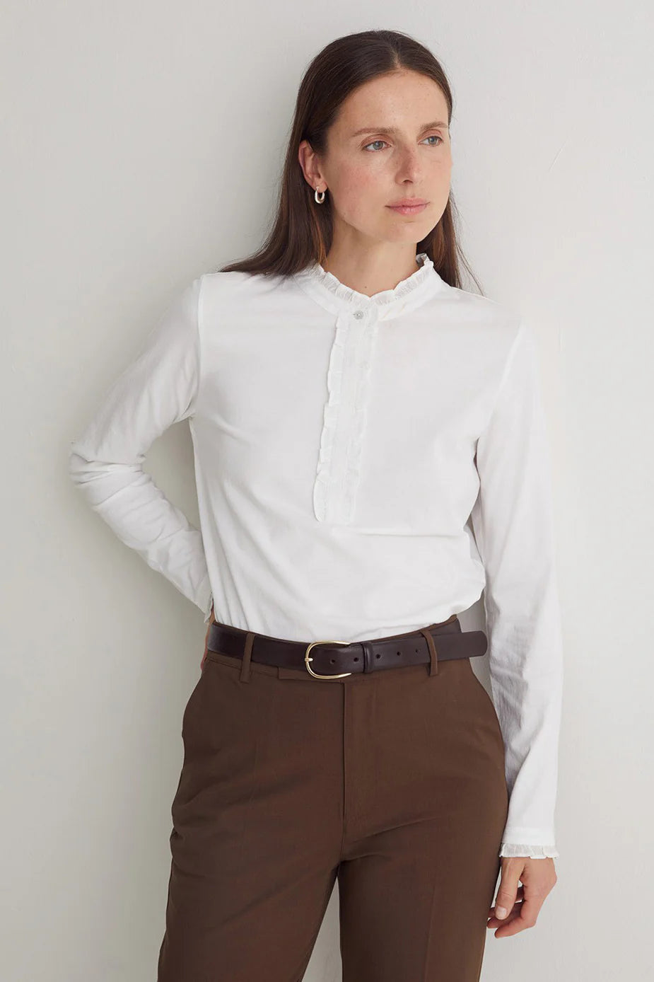 Yerse - Cotton Top with Ruffle