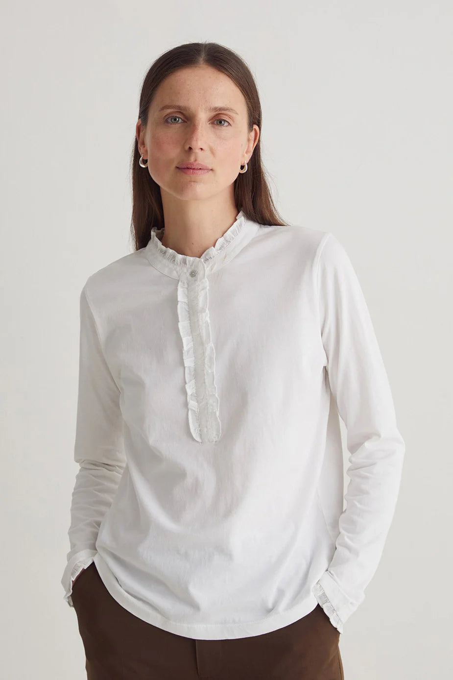 Yerse - Cotton Top with Ruffle