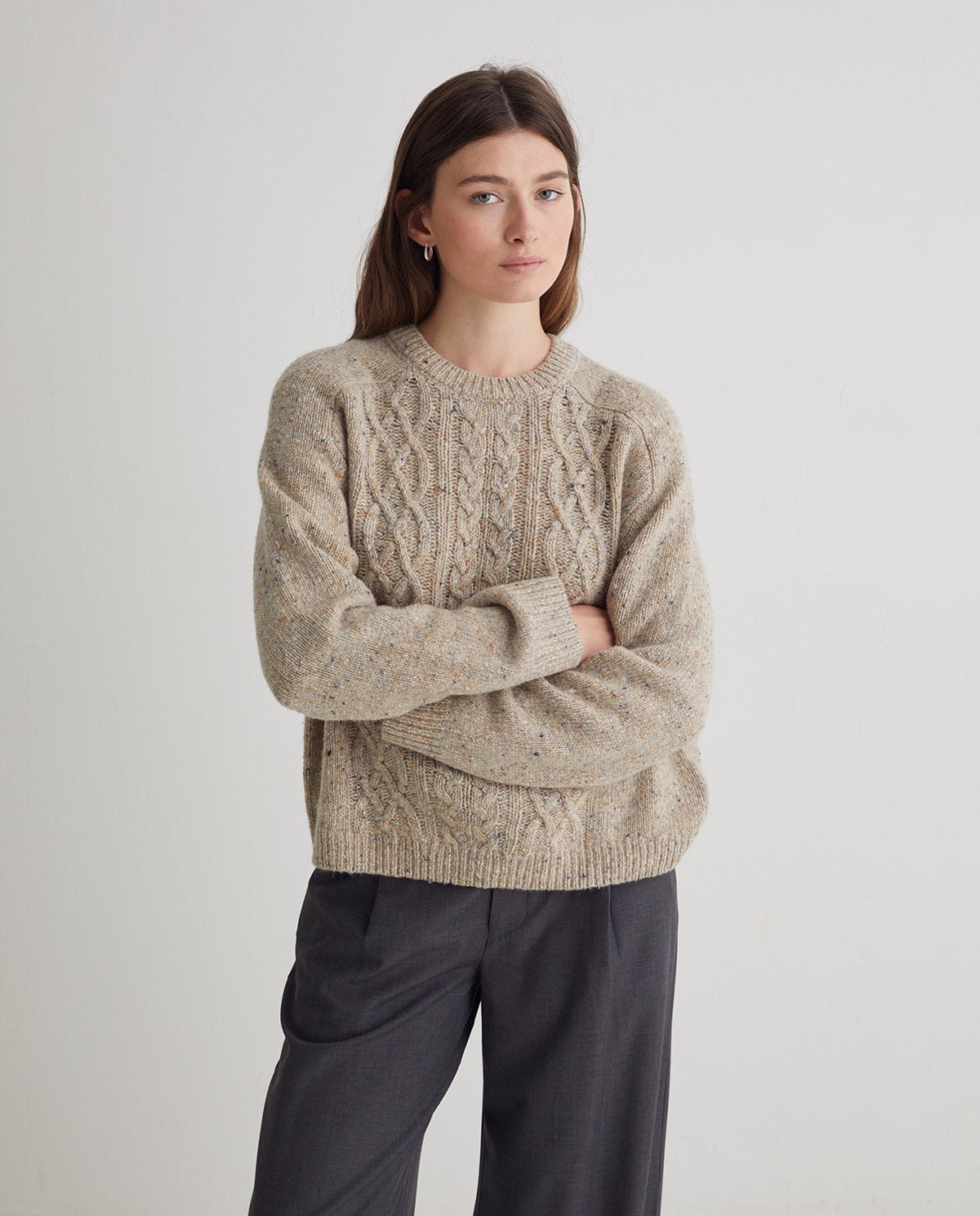 Yerse - Merino Cable Knit Jumper