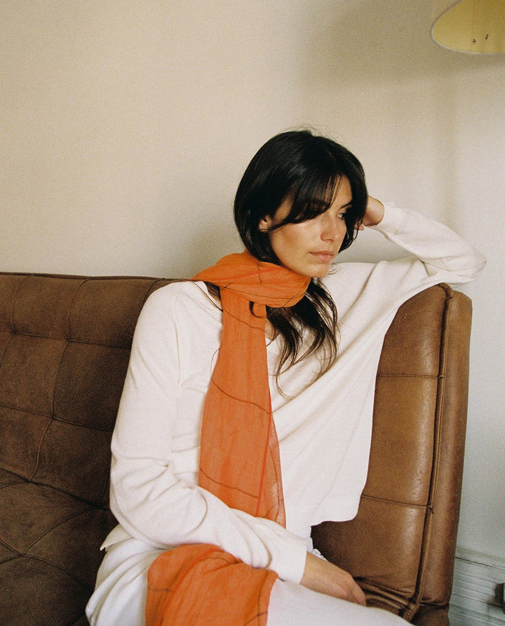 Yerse - Plaid Linen-cotton Scarf