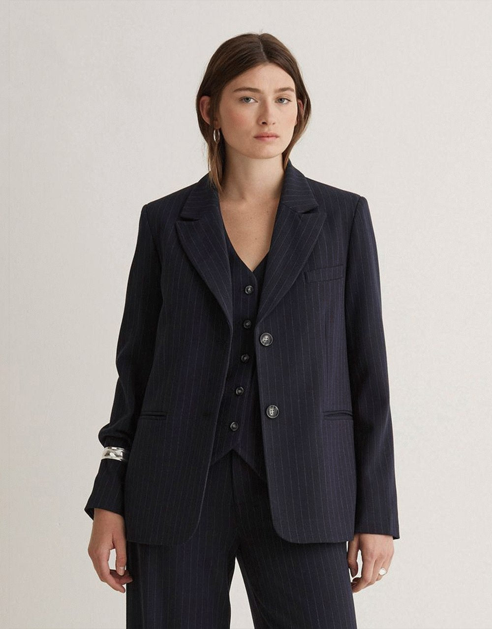 Yerse - Striped Blazer