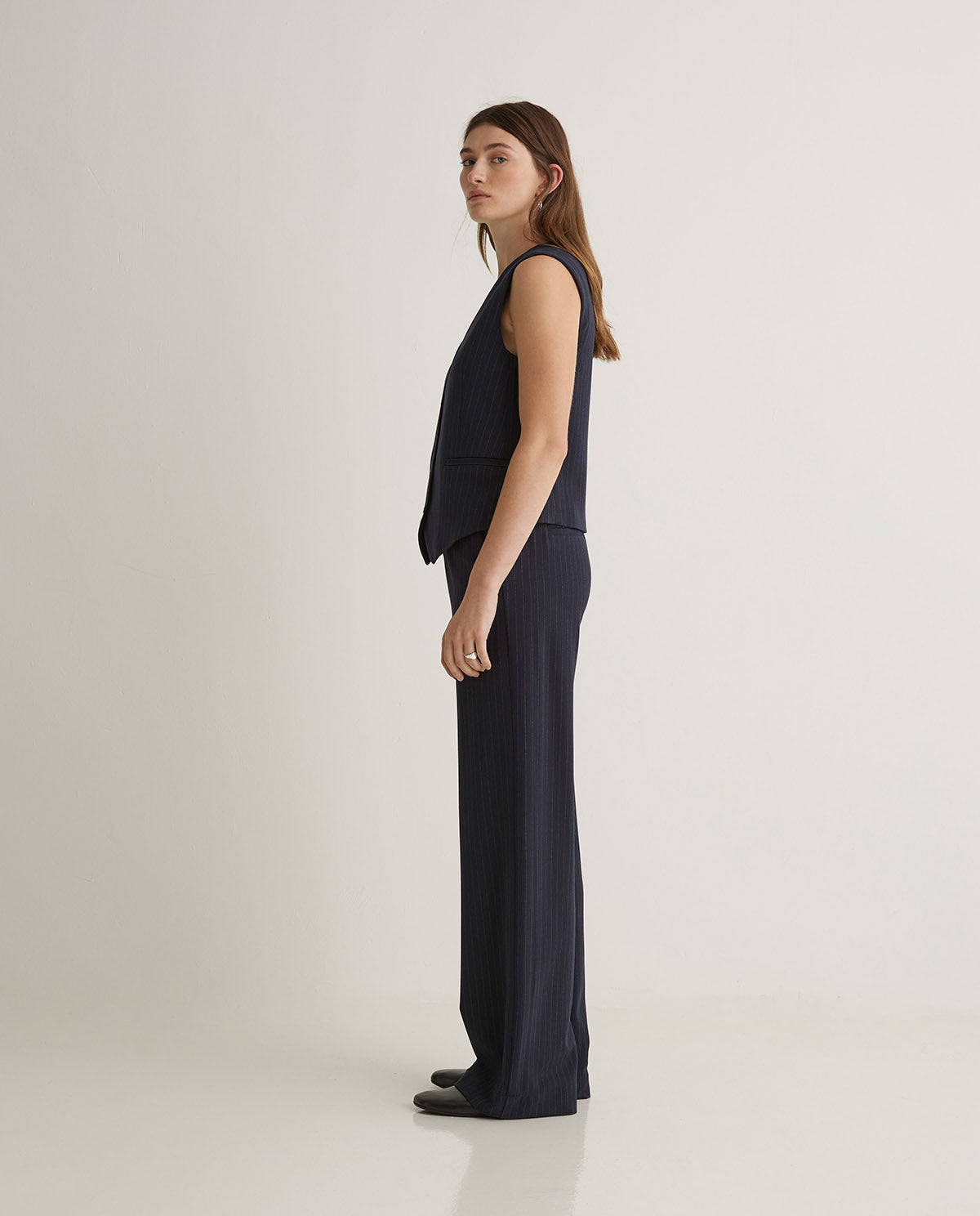 Yerse - Wide Leg Striped Pants