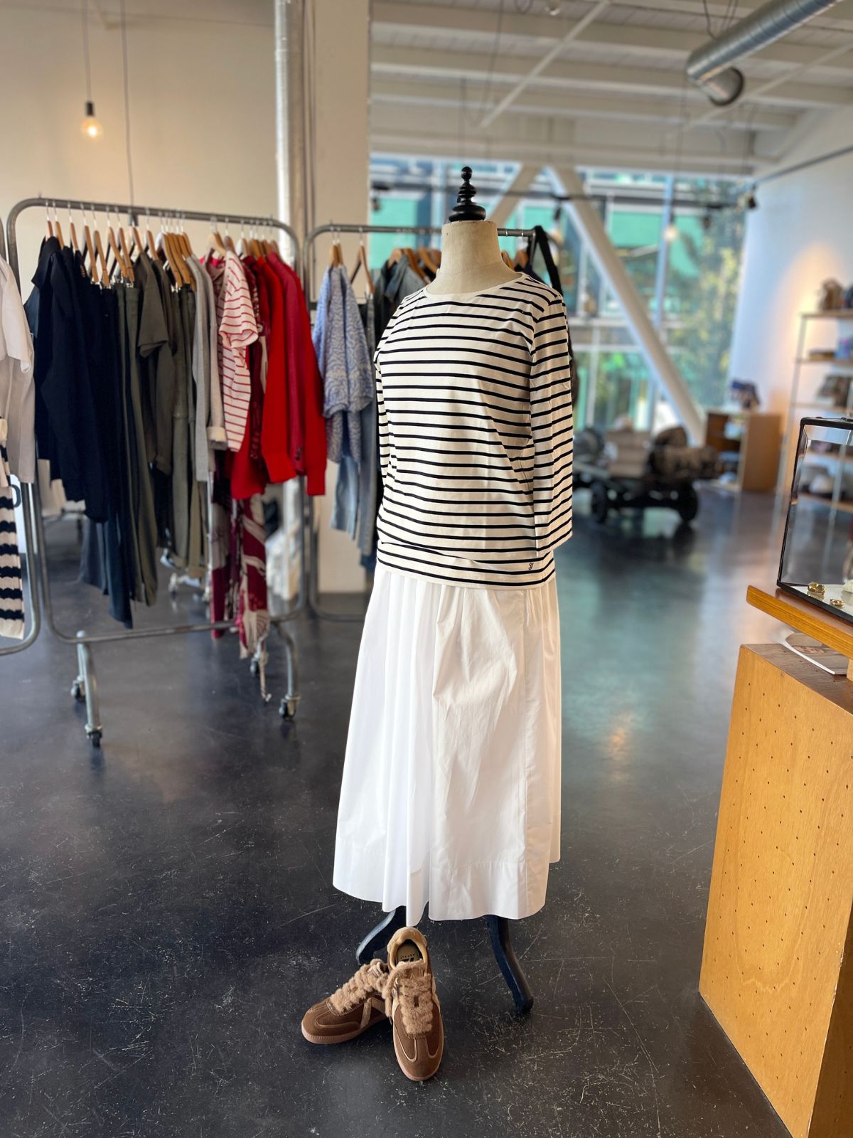 Yerse - Bateau-Neck Striped T-Shirt