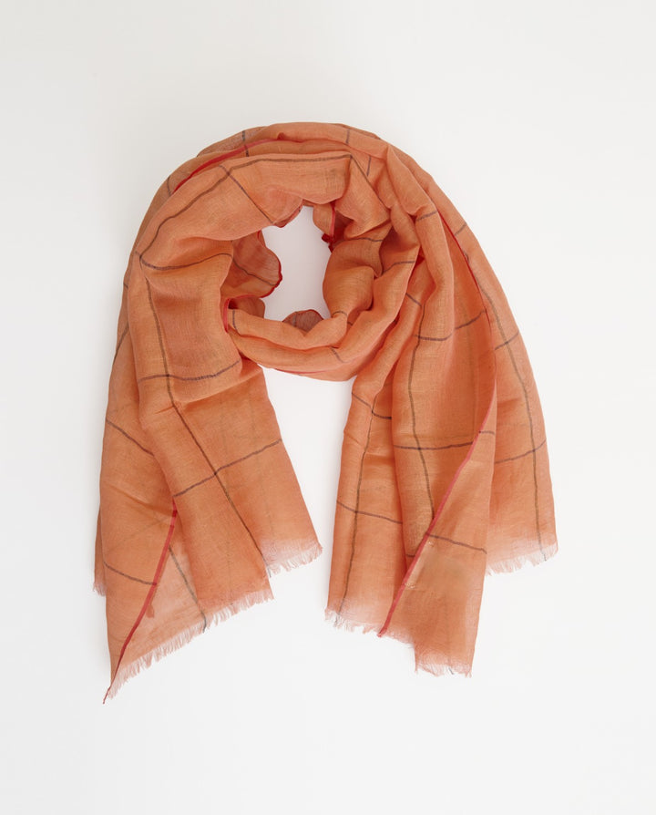 Yerse - Plaid Linen-cotton Scarf
